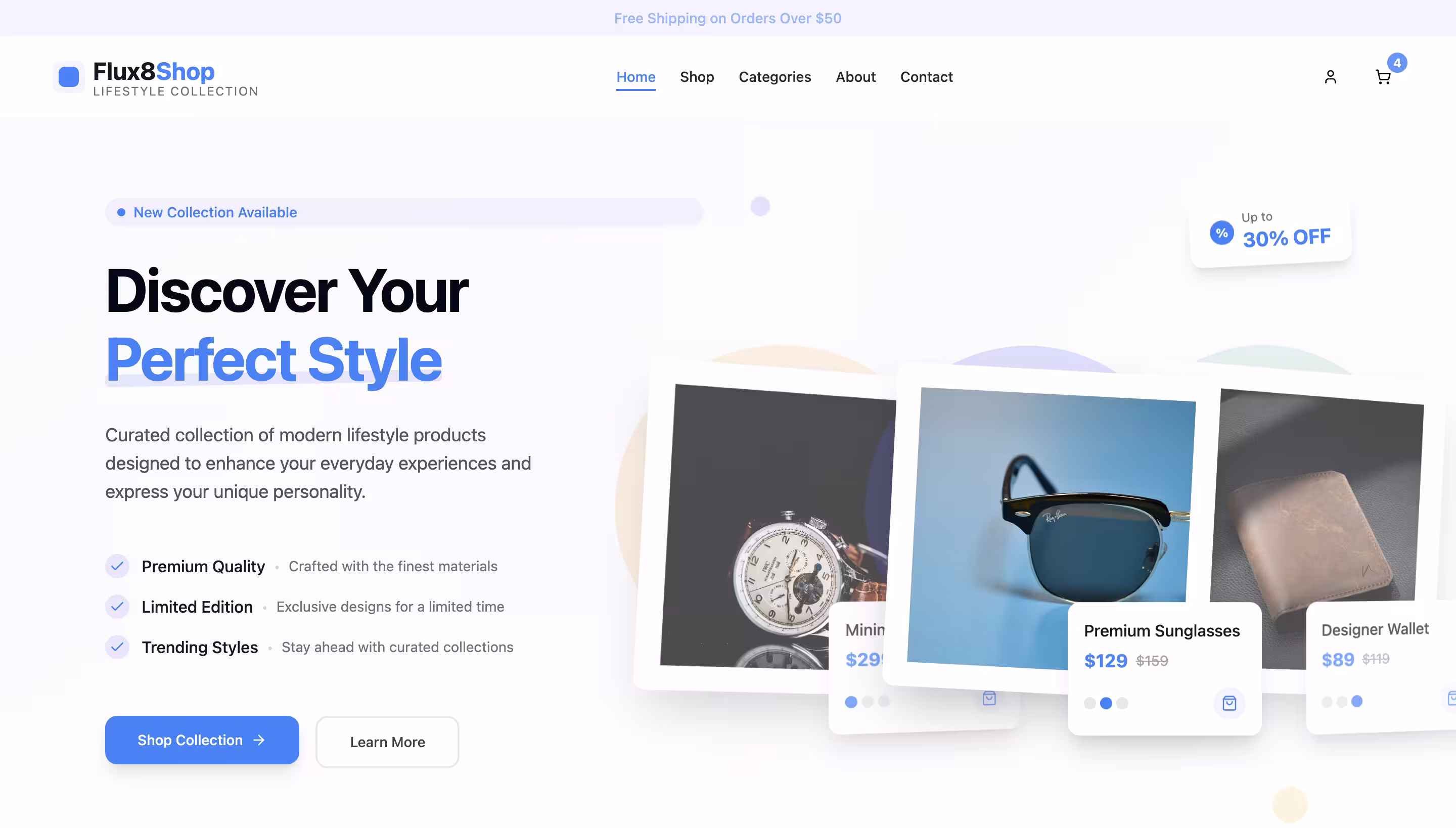 Flux8Shop live preview
