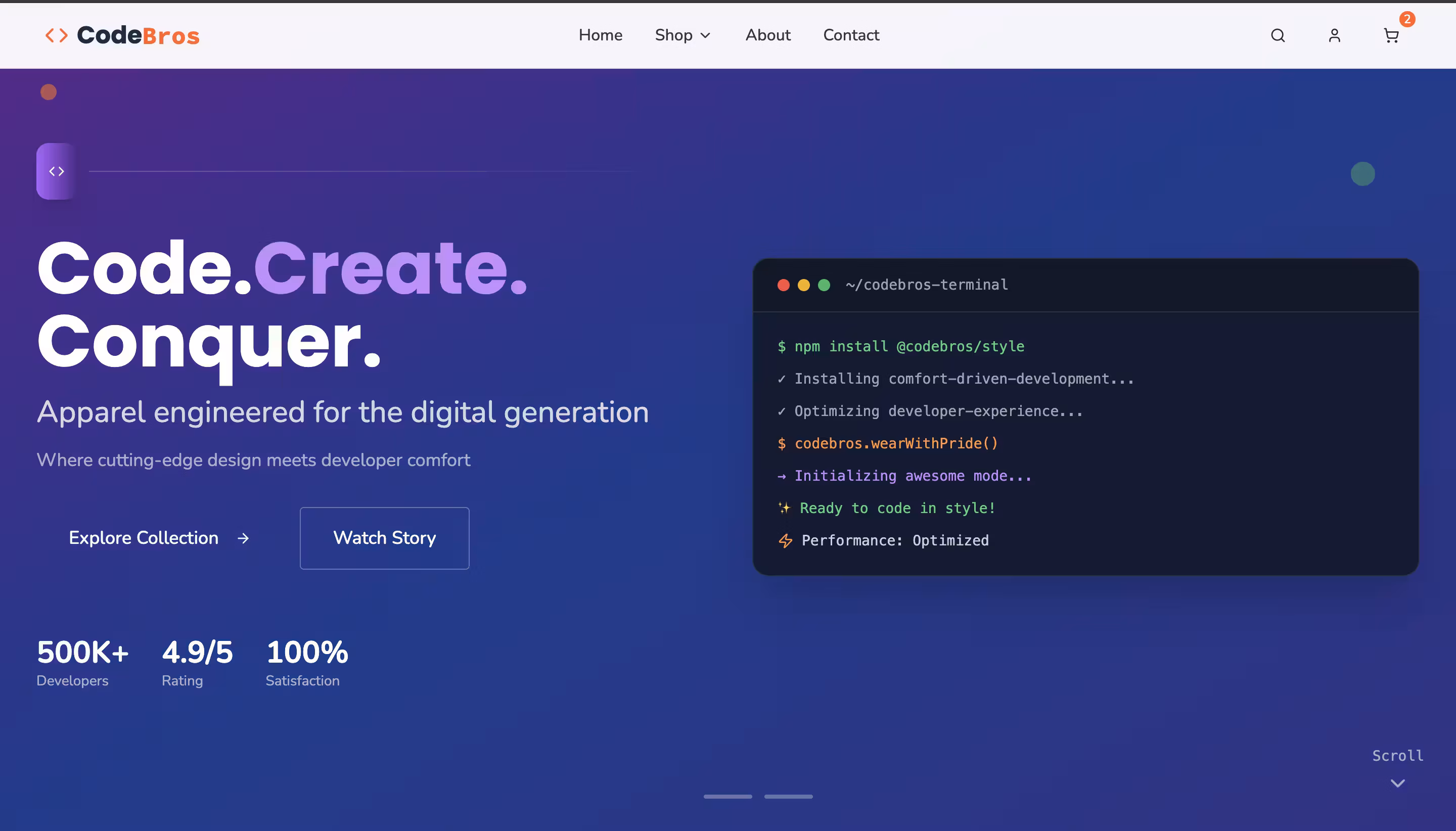 Code Bros Tech Store live preview