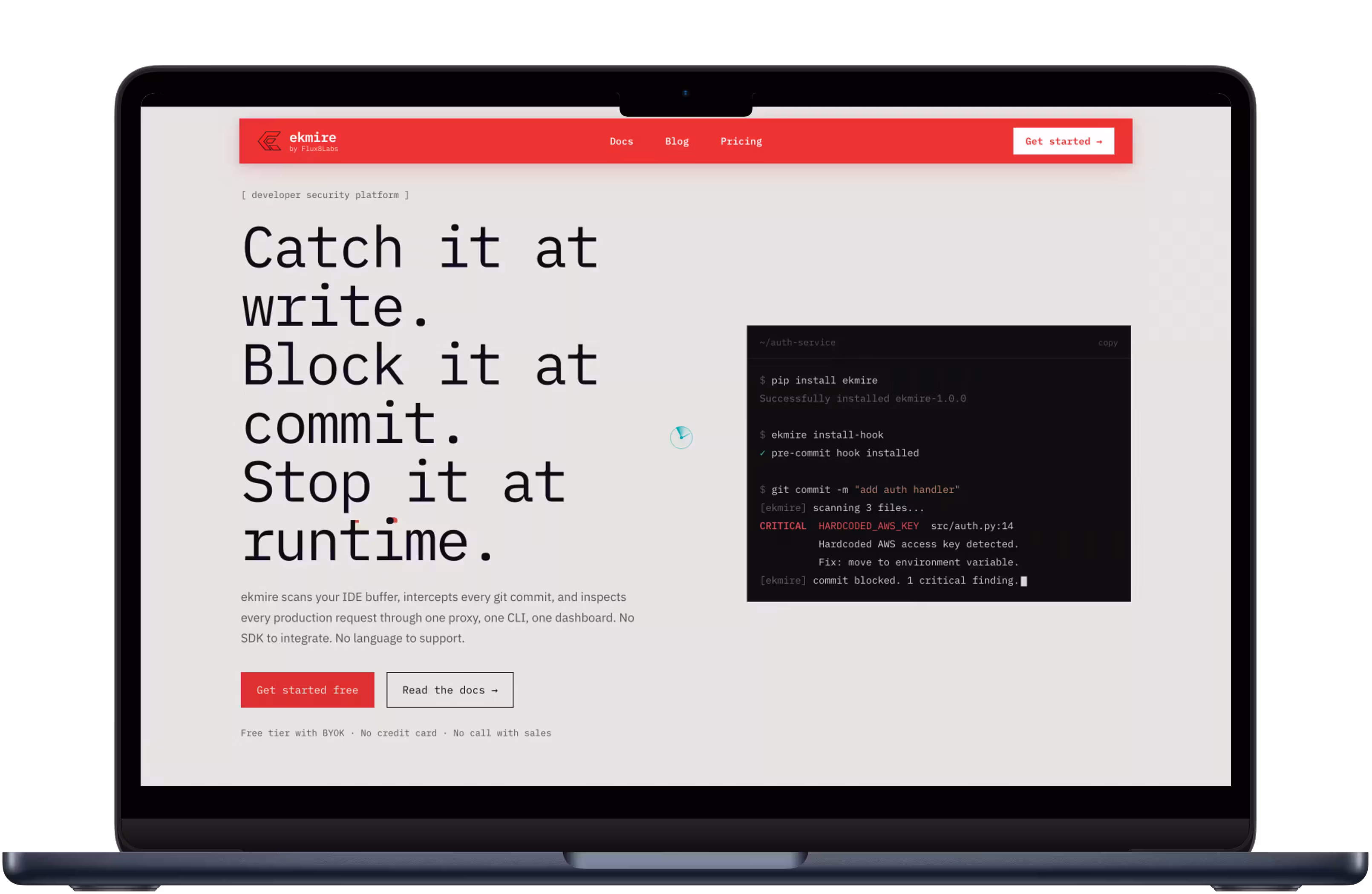 ekmire — Developer Security Platform — saas project by Flux8Labs