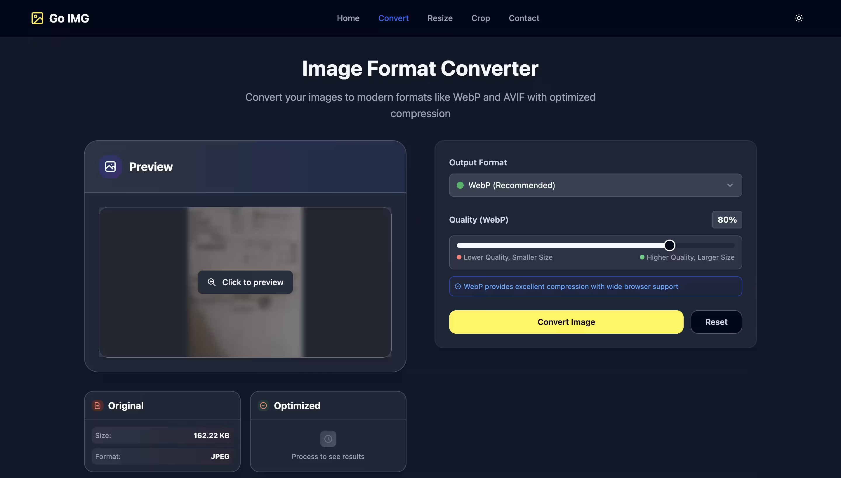 GoIMG — Free Image Tools Suite screenshot