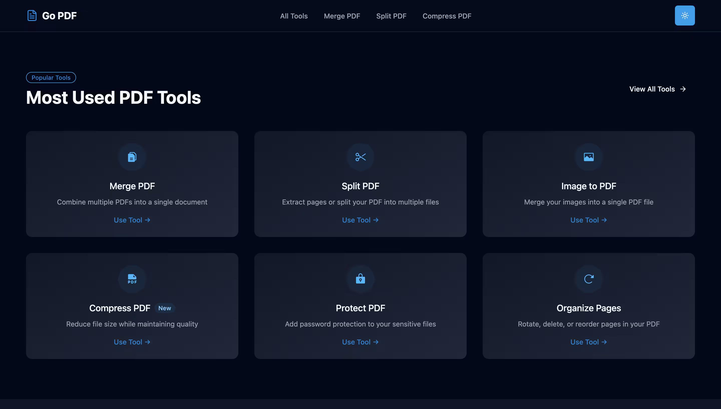 GoPDF — Free PDF Tools in One Place screenshot