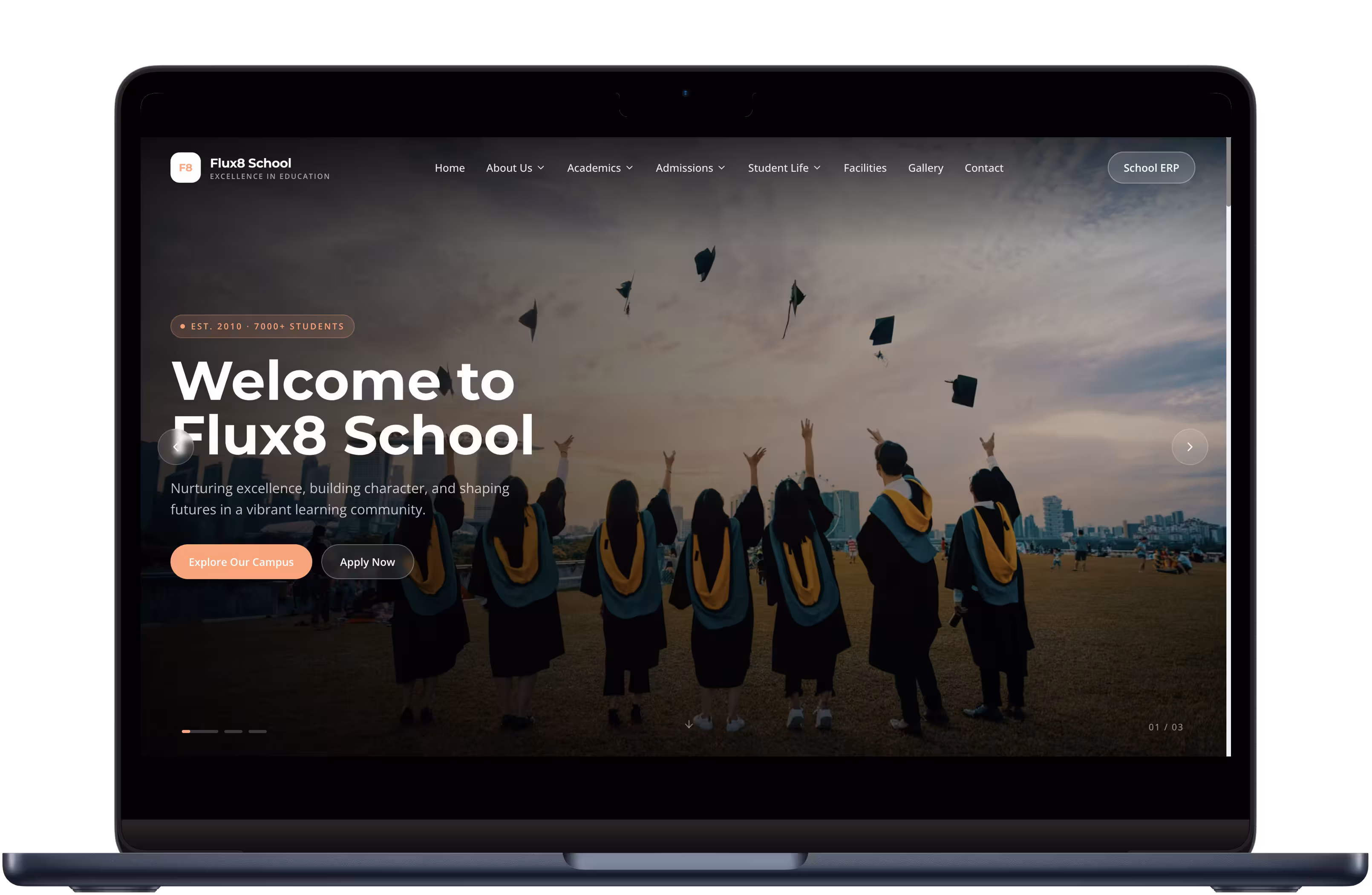 Flux8 School Website & ERP System