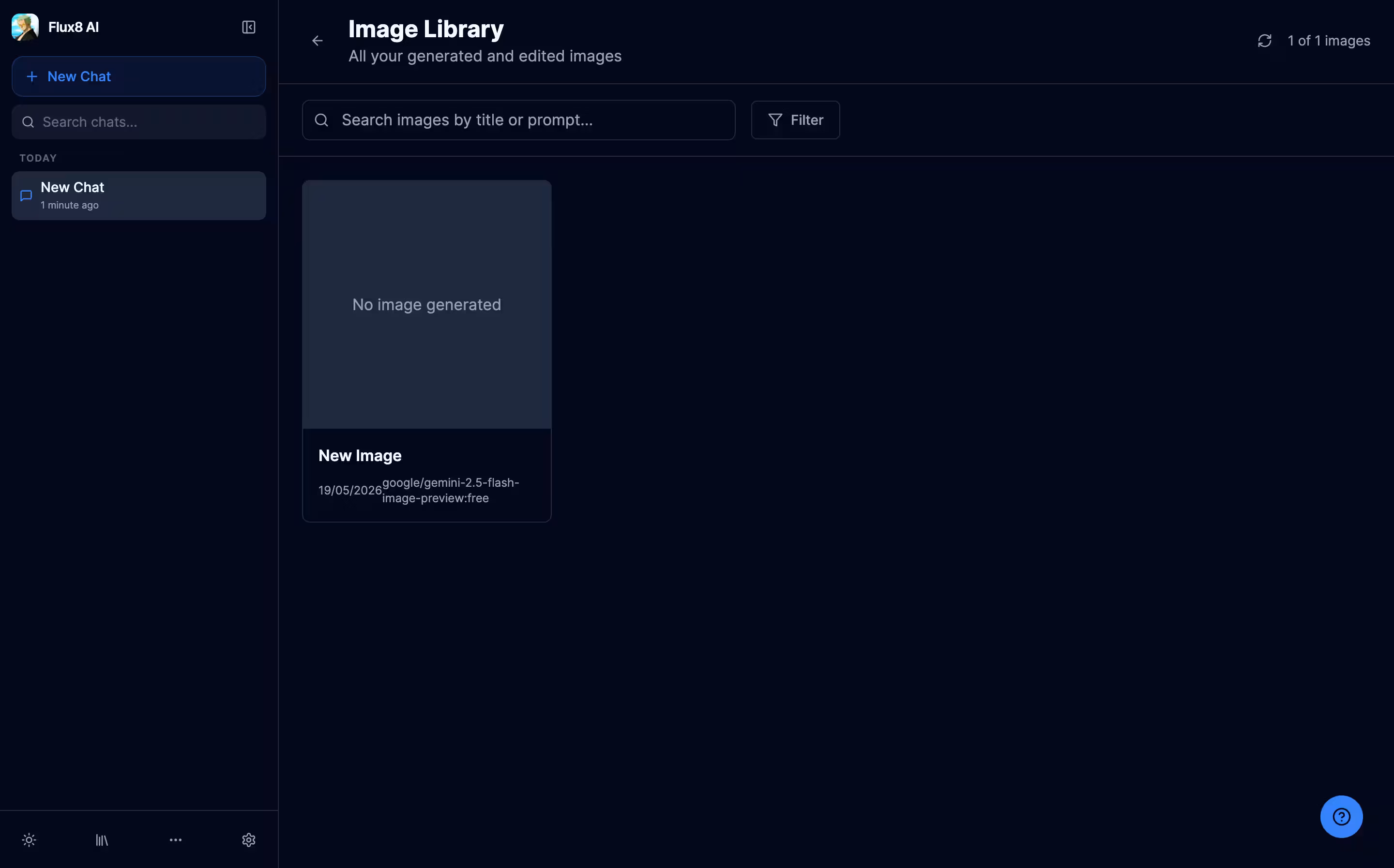Flux8 AI — Chat & Image Interface — tools website screenshot built by Flux8Labs